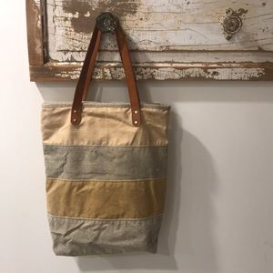 Striped Canvas Tote